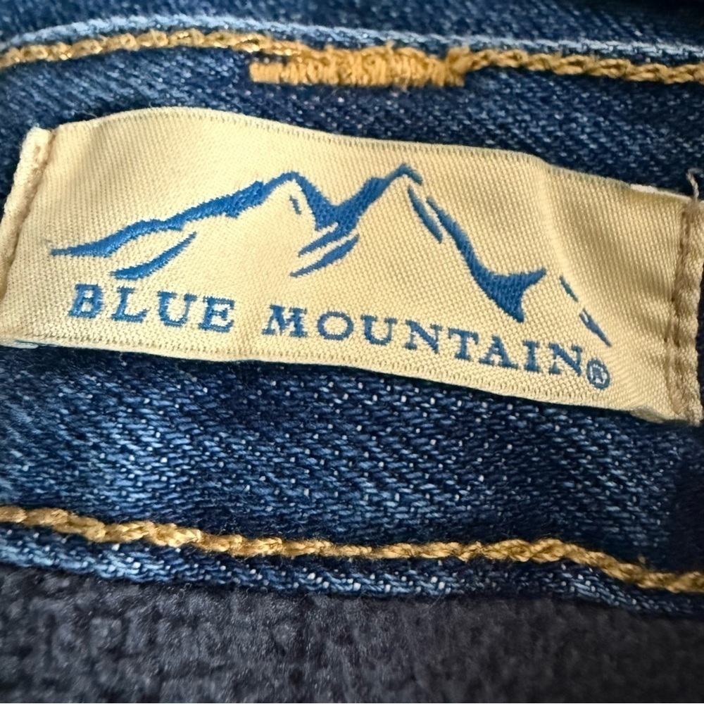 Blue Mountain Mens Fleece Lined Carpenter Painter Denim Jeans 38X32 - Picture 9 of 12